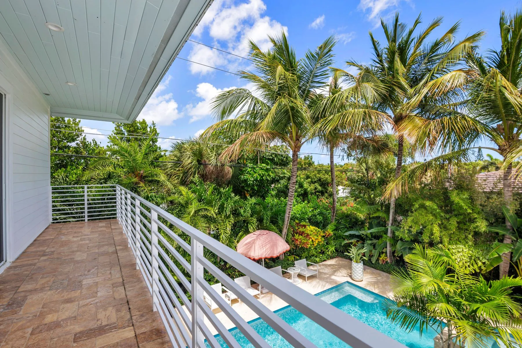 Pool from primary balcony